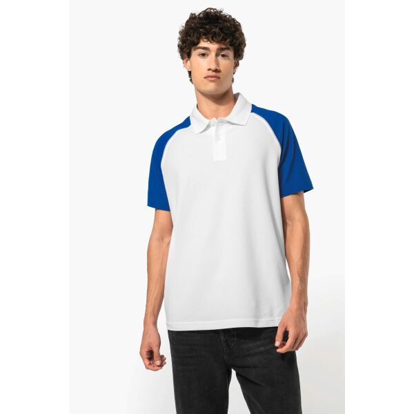 Polo baseball White / Royal Blue 3XL Polo baseball White / Royal Blue 3XL