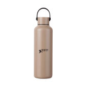 VINGA Baltimore RCS recycled SS fles 600 ML, greige