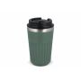 Gerecycled RVS Koffie beker 400ml - Olijfgroen