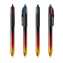 BIC® 4 Colours® Flags Collection + lanyard 4 C. Flags Collection BP LP Black/Red/Yellow_UP & RI black