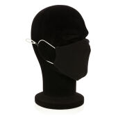 Herbruikbaar 2 laags katoenen gezichtsmasker, zwart