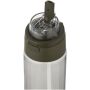 Theron 700 ml RCS-waterfles van gerecycled plastic met een deksel met dubbele functie en een uitklapbaar rietje - Bosgroen Theron 700 ml RCS-waterfles van gerecycled plastic met een deksel met dubbele functie en een uitklapbaar rietje - Bosgroen