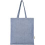 Pheebs 150 g/m² Aware™ gerecyclede draagtas - Gemêleerd blauw