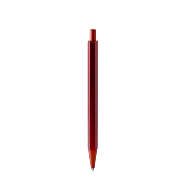 FIRMUS Zeshoekige Balpen met Metalen Houder - rood FIRMUS Zeshoekige Balpen met Metalen Houder - rood