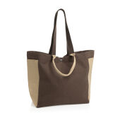 BEAU AWARE™ 400gsm recycled canvas all-round shopper, bruin