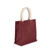 Shopper van jutecanvas - klein model Light Rosewood One Size