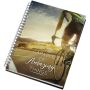 Desk-Mate® A5 ongedateerde agenda met harde kaft - Wit/Zwart