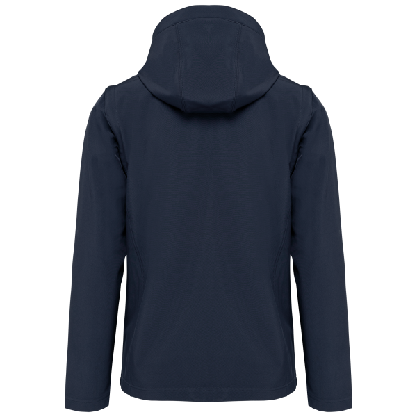 3-laags uniseks softshelljas met afneembare capuchon en mouwen Navy M 3-laags uniseks softshelljas met afneembare capuchon en mouwen Navy M