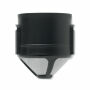 CAFETITO - Dubbelwandige mok koffiefilter - Zwart