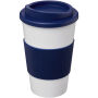 Americano® 350 ml geïsoleerde beker met grip - Wit/Blauw Americano® 350 ml geïsoleerde beker met grip - Wit/Blauw