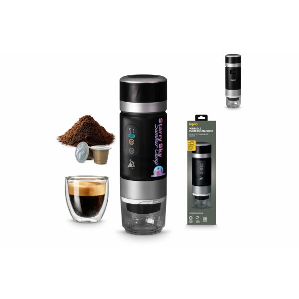 Aqiila Coffeebird Barista Draagbare Espressomachine - Zwart Aqiila Coffeebird Barista Draagbare Espressomachine - Zwart