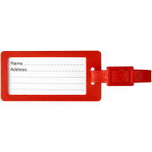 River gerecycled bagagelabel met venster - Rood