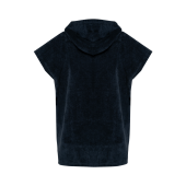 Kinderponcho met capuchon van badstof Navy 10/14 jaar