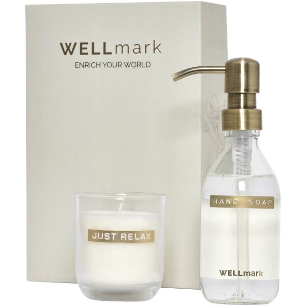 Wellmark Discovery set van 250 ml handzeepdispenser en 150 g geurkaars