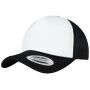 FOAM TRUCKER CAP CURVED VISOR, BLACK / WHITE / BLACK, One size, FLEXFIT