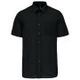 Ace - Heren Overhemd Korte Mouwen black 6XL