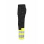 Craftsman Trousers Stretch Hi-Vi Black/Yellow D084