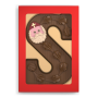 Chocoladeletter met decoratie