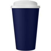 Americano® Eco 350 ml gerecyclede beker met spill-proof deksel - Blauw/Wit