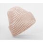 CHUNKY KNITTED PATCH BEANIE, STRAWBERRY HAZE, One size, BEECHFIELD