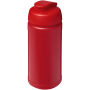 Baseline 500 ml gerecyclede drinkfles met klapdeksel - Rood/Rood Baseline 500 ml gerecyclede drinkfles met klapdeksel - Rood/Rood