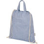 Pheebs 150 g/m² Aware™ gerecyclede rugzak met trekkoordsluiting - Gemêleerd blauw