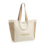 BEAU AWARE™ 400gsm recycled canvas all-round shopper, gebroken wit