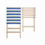 MARINERO - Opvouwbare houten strandstoel - Wit/blauw
