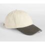 CONTRAST PEAK LOW PROFILE VINTAGE CAP, NATURAL/VINTAGE BROWN, One size, BEECHFIELD