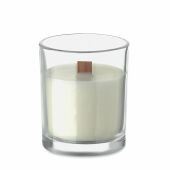 KIVAS WOOD - Plantaardige waskaars 80gr - Transparant