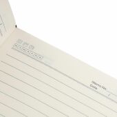 Gerecycled PU-notitieboek (A5) Elian zwart