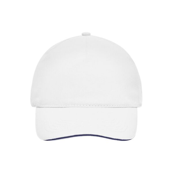 5 Panel Sandwich Cap white/navy one size 5 Panel Sandwich Cap white/navy one size