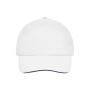 5 Panel Sandwich Cap white/navy one size