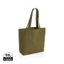 Impact Aware™ re-canvas shopper met vakje 240gsm ongeverfd, groen