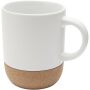 Billie 300 ml mok voor sublimatie van keramiek met kurkdetails - Wit
