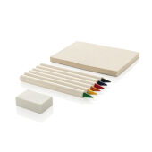 Micki GRS 6-delige set infinity kleurpotloodset met boekje, wit
