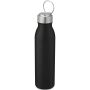 Harper 700 ml roestvrijstalen drinkfles met metalen lus - Zwart