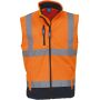 Signalisatiegilet van softshell Hi Vis Orange/Navy S