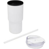 Westin 540 ml RCS gerecyclede dubbelwandige thermosbeker met rietje - Wit Westin 540 ml RCS gerecyclede dubbelwandige thermosbeker met rietje - Wit