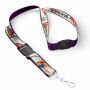 Afneembare polyester keycord met gesublimeerde satijnen overlay