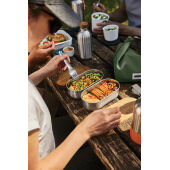 Black+Blum Stainless Steel Dubbele Bento Box, grijs