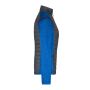 Ladies' Knitted Hybrid Jacket royal-melange/anthracite-melange XS