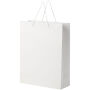 Handgemaakte 170 g/m2 integra papieren tas met plastic handgrepen - XL - Wit