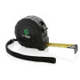 RCS gerecycled plastic 3M/16 mm rolmaat met stopknop, zwart