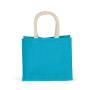 Shopper van jutecanvas - middelgroot model Turquoise One Size