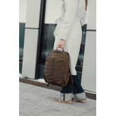 KENTO URBAN RCS  recycled nylon 15,6 inch rugzak met voorvak, bruin