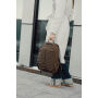 KENTO URBAN RCS  recycled nylon 15,6 inch rugzak met voorvak, bruin