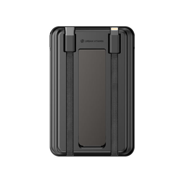 Urban Vitamin Redwood 5-in-1 5.000mAh 20W PD magn. powerbank, zwart Urban Vitamin Redwood 5-in-1 5.000mAh 20W PD magn. powerbank, zwart