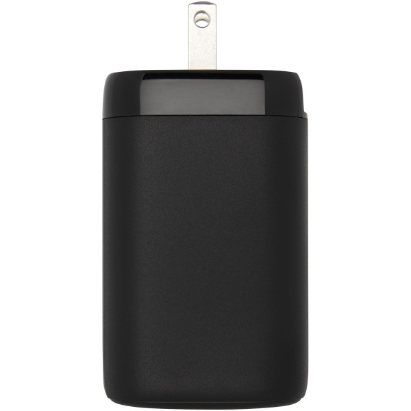 ADAPT 25W recycled plastic PD travel charger - Solid black