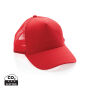 Impact AWARE™ 5 panel recycled katoenen truckercap, rood